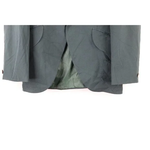 Vintage 50s Rockabilly Mens 37R Satin Trim Smoking Prom Tuxedo Jacket Green USA